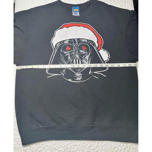 Star Wars Jerzees Darth Vader Christmas Sweatshirt Unisex Black Long Sleeve MED - Picture 2 of 4